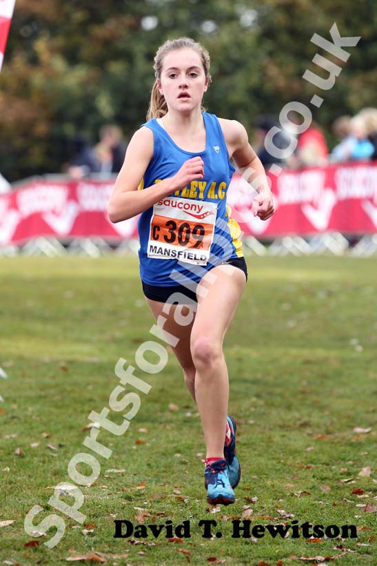 Lydia Turner (Birtley) under-17s women at the 2012 National Cross Country Relay Championships.